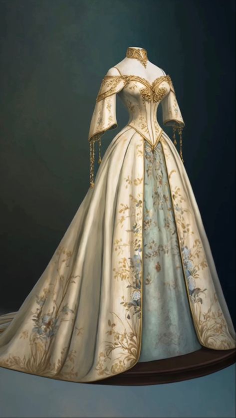 Midevil Ballgown, Acotar Day Court, Victorian Era Dresses, Victorian Gown, Pretty Quinceanera Dresses, Formal Occasion Dress, Fantasy Dresses, History Fashion, Fantasy Gowns