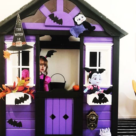 Halloween Playhouse, Acnh Garden, Fall Festival Activities, Playhouse Diy, Festival Activities, Playhouse Makeover, Diy Playhouse, Cubby House, House Makeover