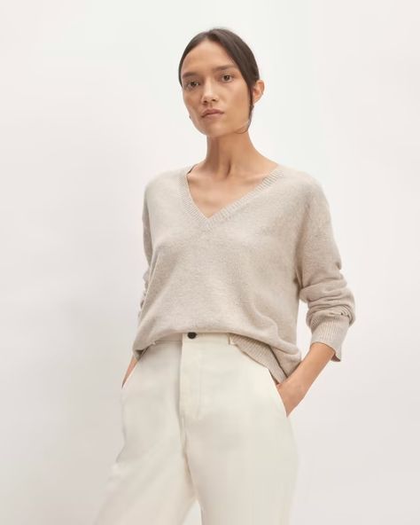 Women’s Sweaters & Cardigans – Everlane Cozy Mood, A Boyfriend, Womens Cashmere, French Women, Natural Resources, Raw Material, Fitted Sweater, Boyfriend Fit, Men's Sweatpants