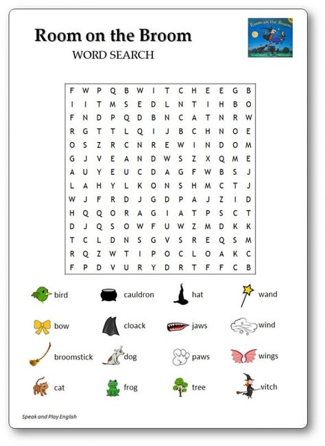 Word Search "Room on the Broom" Room On The Broom Worksheets, Room On The Broom Activities, Bathroom Design Farmhouse, Boho Bathroom Design, Vintage Bedroom Design, Bedroom Design Boho, Axel Scheffler, Narrative Elements, Room On The Broom