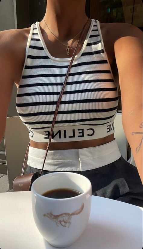 Celine Aesthetic, Celine Top, Scandinavian Outfit, Paris Outfit Ideas, Best Friend Outfits, Future Clothes, Paris Outfits, Top Outfit, Causual Outfits