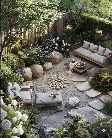 Scandinavian Garden Design Backyards, Courtyard Gardens Design, Back Garden Design, Backyard Inspiration, Backyard Inspo, Home Landscaping, Outdoor Backyard, Backyard Makeover, Courtyard Garden