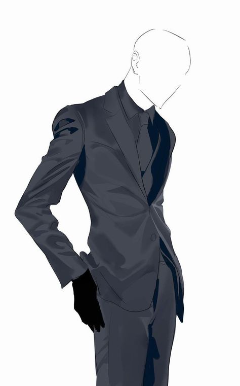 Suit Shading Reference, Tuxedo Reference Drawing, Character Looking Over Shoulder, How To Draw Suits, Suit Shading, Coat Reference Drawing, Black Suit Drawing, How To Draw Folds, How To Draw A Suit