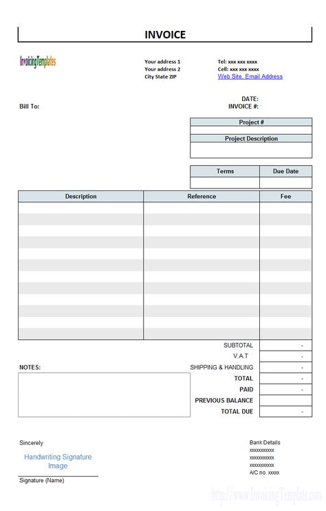 Billing Invoice Sample — excelguider.com Template Black And White, Invoice Sample, Invoice Example, Invoice Format, Sales Template, Business Bookkeeping, Invoice Template Word, Billing Format, Printable Invoice