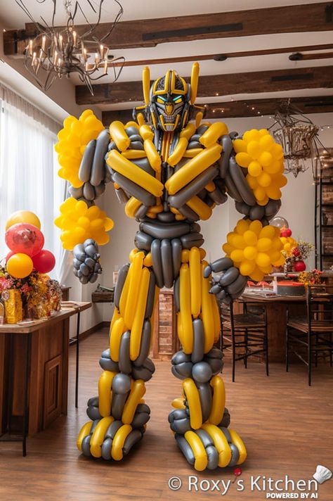 Transformers Themed Birthday Party Ideas - Roxy's Kitchen Transformer Theme Birthday Party, 5th Birthday Party Themes Boys, Transformer Party Ideas, Bumble Bee Transformers Birthday Party, Bumblebee Transformers Birthday Party, Boy 5th Birthday Party Themes, Transformer Birthday Party Ideas, Transformers Birthday Decorations, Transformers Party Ideas