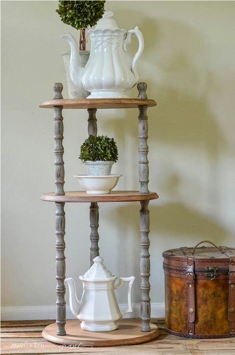 Spindle Plant Stand, Candlestick Plant, Farmhouse Diy Projects, Rustic Farmhouse Table, Table Runner Diy, Box Shelf, Sale Furniture, Cottage Market, Industrial Livingroom