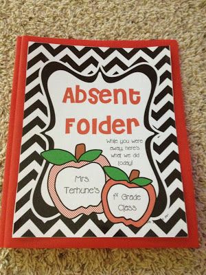 Great idea for all grade levels.  Keep missed work for each child absent in a folder and have them return when finished. Classroom 1st Grade, Teaching 1st Grade, Personal Word Wall, Absent Students, Differentiation Math, Math Journals, Math Work, Teaching First Grade, Classroom Jobs