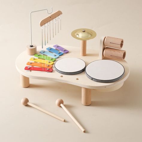 Smarter Shopping, Better Living! Aliexpress.com Bandstand Musical, Wooden Musical Instruments, Montessori Educational Toys, Drum Table, Drum Kit, Baby Music, Musical Toys, Gongs, Drum Kits