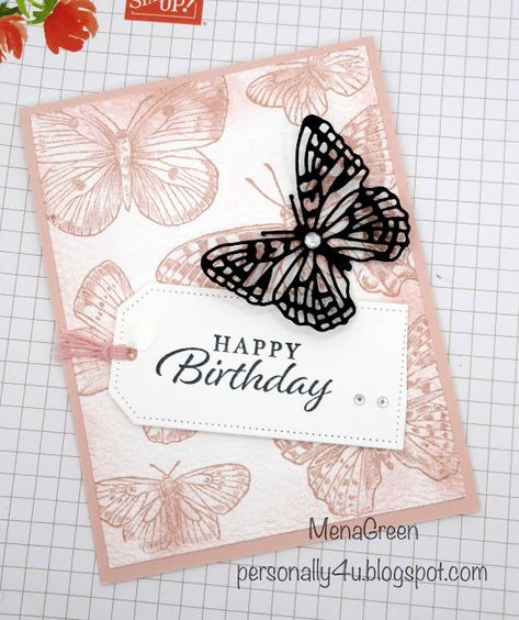 Su Butterfly Brilliance, Stampin Up Butterfly Brilliance, Butterfly Brilliance Stampin Up Cards, Craft Nook, Butterfly Brilliance, Butterfly Birthday Cards, Stampin Up Card, Pretty Butterfly, Butterfly Stamp