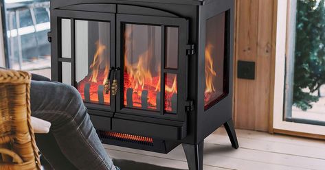 Electric Fireplaces Are the Coziest Home Trend of 2020—Here Are the 5 Best Ones to Shop Now | Southern Living Free Standing Electric Fireplace, Electric Fireplace Stove, Electric Stove Heaters, Fireplace Stove, Best Electric Fireplace, Stove Heater, Electric Fireplace Heater, Electric Fireplaces, Fireplace Heater