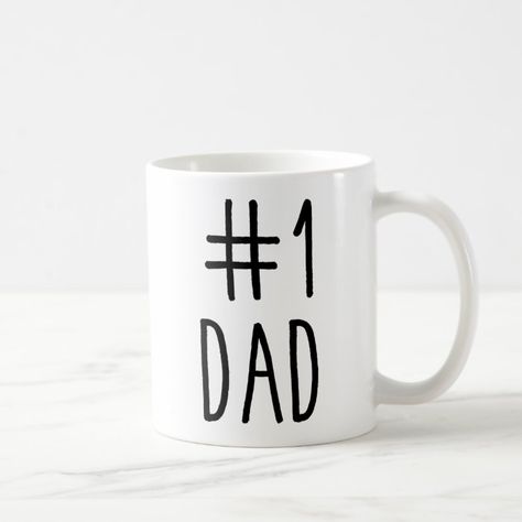 #1 Dad Coffee Mug Number One Dad Father's Day Coffee Mug - Father's Day Mug Tshirts Quotes, Diy Father's Day Cards, Wolf Fashion, Sharpie Mugs, Kids Fathers Day Gifts, Dad Coffee Mug, Diy Gifts For Dad, Christmas Envelopes, Diy Father's Day Gifts