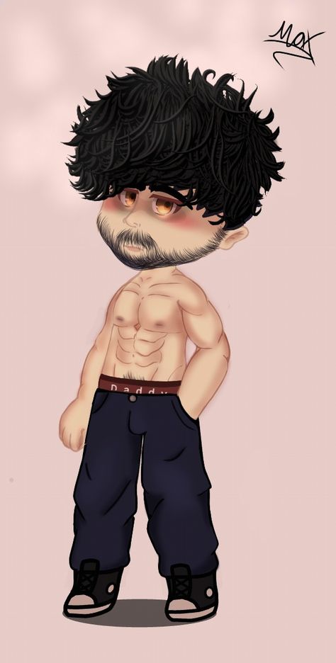 Gacha edit Giga Chad Face Drawing, Guy Looking At Paper Confused, Male Jelly Art, Male Muscular Body Drawing, Body Types Men Drawing, Gacha Male Face, Male Oc Brown Hair, Guys It Was A Joke, Gacha Guy Oc