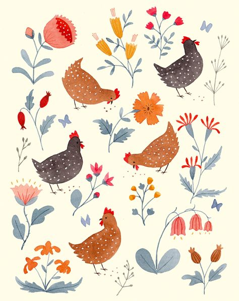 Animation School, Chicken Drawing, Chicken Images, Hello Stranger, Chicken Illustration, Chicken Garden, Garden Illustration, Chicken Art, Arte Inspo