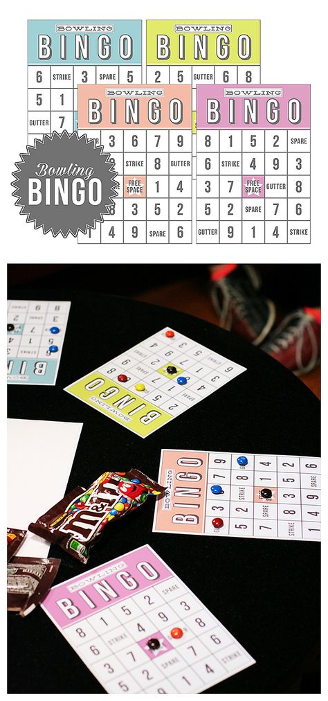 Bowling Bingo | Free Printable - keeps the kids busy while waiting for their turn! Too fun! Bowling Crafts, Aero Garden, Bingo Free Printable, Photo Gift Tags, Speech Games, Bingo Party, Work Holiday Party, Bowling Games, Youth Game