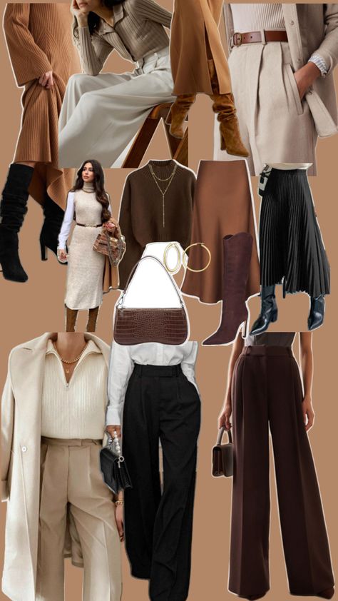 Collage Outfits, Classic Capsule Wardrobe, Stylish Hijab, Winter Inspo, Brown Outfit, Fall Capsule Wardrobe, Trendy Fall Outfits, Preppy Casual, Refashion Clothes