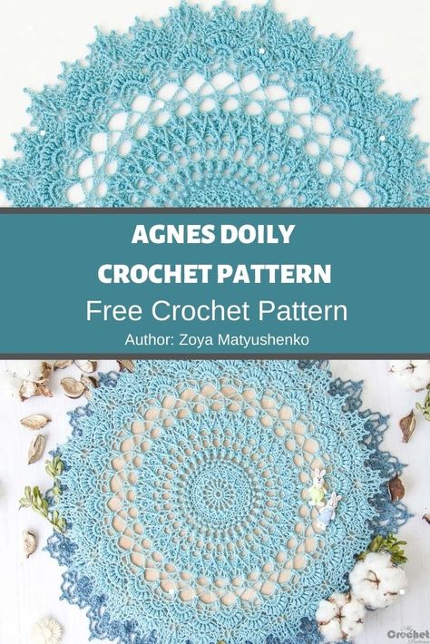 Agnes Doily Crochet Pattern ❤️ MyCrochetPattern Free Crochet Doily Patterns Annie's Craft Store, Crochet Doily Free Patterns, Dollies Crochet Free Pattern, Free Doily Crochet Patterns, Crochet Doilies Free Pattern Easy, Crochet Small Doily, Crochet Pattern Doily, 2024 Crochet, Doilies Crochet