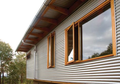 Baker House – Lifehouse Design Colorbond House, Mabati House, Corrugated Metal Siding, Corrugated Iron, Tin House, House Cladding, Shed Home, Shed House, Metal Siding