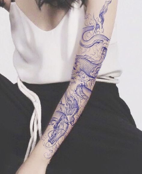 Sleeve Tattoos Dragon, Forearm Dragon Tattoo, Dragon Tattoo Around Arm, Arm Dragon Tattoo, Dragon Tattoo Wrapped Around Arm, Tattoo Ideas Dragon, Tattoo Around Arm, Dragon Tattoo Forearm, Chinese Dragon Tattoo