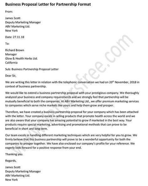 Business Proposal Letter for Partnership – Sample Business Format Partnership Proposal Letter, Formal Business Letter Format, Business Proposal Letter, Business Proposal Sample, Proposal Format, Business Letter Format, Business Partnership, Proposal Letter, Proposal Sample