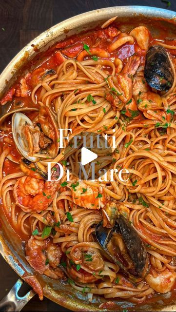 Rocco Gizzo on Instagram: "Feast of the 7 Fishes: Frutti di Mare | And for the main course for the Feast of the 7 Fishes, Frutti di Mare! Comment “recipe” for a DM with a link to my e-book where you can find the full recipe! #tastemademedoit #feastofthesevenfishes #italianfood #italiancooking #italianrecipes #easyitalianrecipes #fishrecipes #pastarecipe #homemadepasta #pastalover" Fruitti De Mare Recipe, Frutti Di Mare Recipe, 7 Fishes, Seven Fishes, Italian Christmas, Pasta Lover, Italian Cooking, Homemade Pasta, Linguine