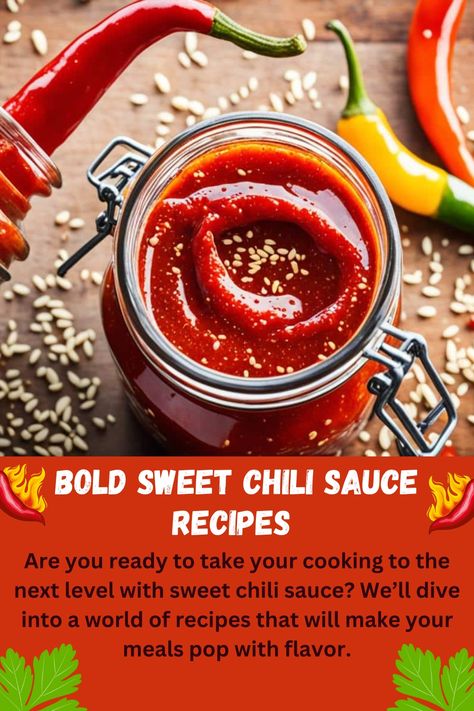 Bold Sweet Chili Sauce Recipes | Homemade Sweet Chili Sauce Recipes | Chili Sauce Recipes Sweet Chili Sauce Recipes, Thai Sweet Chili Sauce Recipe, Homemade Chili Sauce, Homemade Sweet Chili Sauce, Sweet Chili Sauce Recipe, Recipes Chili, Chili Sauce Recipe, Sweet Chili Sauce, Sweet Chili