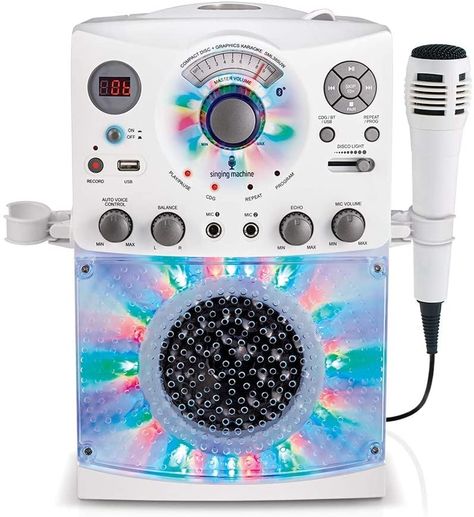 Something For the Performer: Singing Machine Bluetooth Karaoke System Best Karaoke Machine, Kids Karaoke Machine, Led Disco Lights, Wired Microphone, Karaoke Speaker, Karaoke System, Karaoke Machine, Singing Karaoke, Speaker Bluetooth