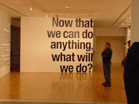 Bruce Mau's "Massive Change" exhibit Museum Quotes, Participatory Design, Bruce Mau Design, Bruce Mau, Exhibition Display Design, Wall Text, Vinyl Wall Quotes, Exhibition Stand Design, Exhibition Display