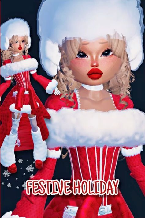 Christmas Dress To Impress, Dresses Met Gala, Festive Holiday Dress To Impress, Bossy Drees To Impress, Holiday Dress To Impress, European Winter Fashion, Festive Holiday Outfits, Dresses For Dolls, Christmas Outfit Dresses