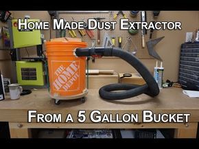 DIY Dust Collector/Separator home made in less than 20 minutes with a bucket and spare vacuum parts - YouTube Garage Vacuum System, Garage Vacuums, Dust Collector Diy, Shop Dust Collection, Garage Workbench Plans, Woodworking Garage, Dust Collection System, Sarcasm Shirts, Diy Workbench