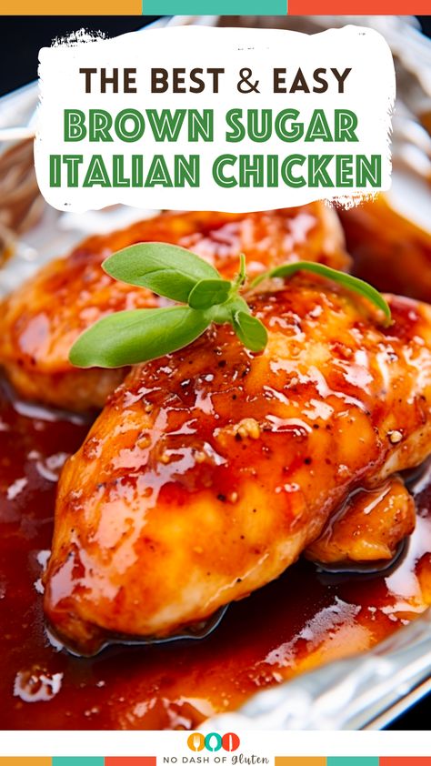 Honey Italian Chicken, Italian Chicken Meal Prep, Brown Sugar Italian Chicken Crockpot, Brown Sugar Chicken Recipes, Easy Italian Chicken Recipes, Italian Bbq Chicken, Chicken With Italian Dressing, Chicken With Brown Sugar, Brown Sugar Italian Chicken