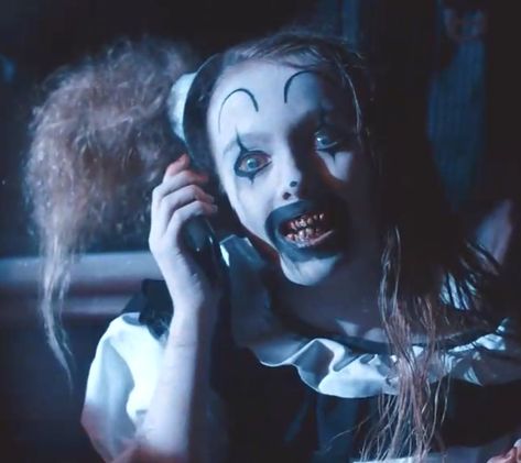 Little Pale Girl From Terrifier, Damien Leone, All Cheerleaders Die, Clown Names, Silly Clown, Terrifier 2, Fright Fest, Spfx Makeup, Kermit Funny