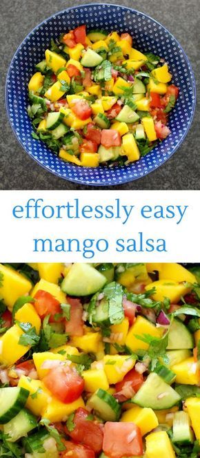 This Mango Salsa is fresh, fruity and fun, and bursting with beautiful colours and flavours! Mexican Dinner Party, Fruit Salsa Recipe, Fruit Treats, Salsa Salad, Mexican Dinner, Fruit Salsa, Best Diet, Fruit Salad Recipes, Mango Salsa