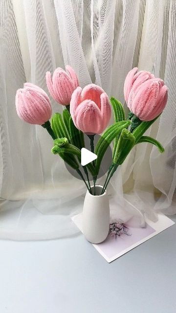 Tulip Diy Crafts, Tulip Craft, Handmade Tulips, Camp Crafts, Mom Ideas, Floral Craft, Camping Crafts, April 20, Tulips Flowers