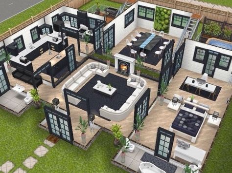 Sims Big House Plans, Sims 4 Houses 2 Story, Sims 1 Story House, Sims House Freeplay, The Sims 4 Big Houses Ideas, Sims Freeplay House Ideas Floor Plans 2 Story, Sims One Story House, Sims House Ideas Freeplay, Sims 4 Villa Floor Plans