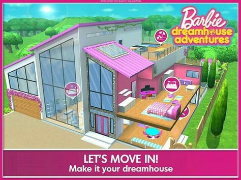 Cartoon Bedroom, Dream House Design, Disney Princess Barbies, Dream House Layout, House Barbie, Malibu House, Barbie Games, Minecraft House Plans, Barbie Dreamhouse