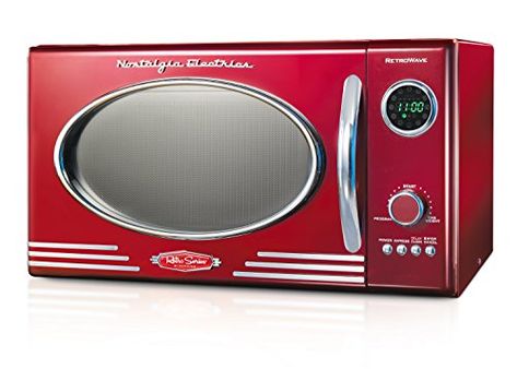 Retro Microwave, Red Microwave, Deco Retro, Red Kitchen, Chic Kitchen, Retro Home Decor, Retro Home, Retro Kitchen, Microwave Oven