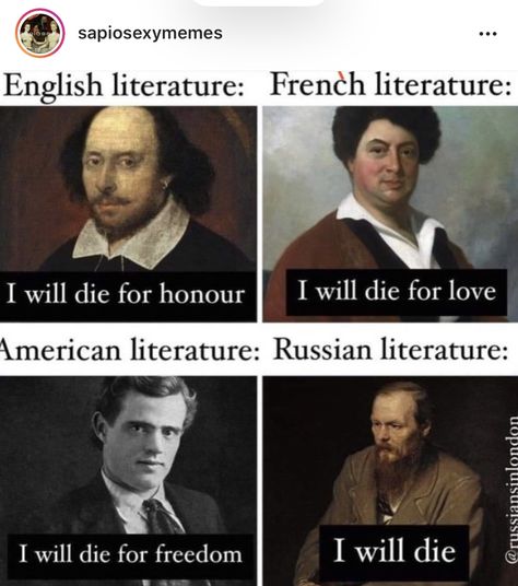 Philosophy Memes, Literature Humor, History Jokes, Russian Literature, Literature Quotes, Magnum Opus, American Literature, English Literature, Memes Humor