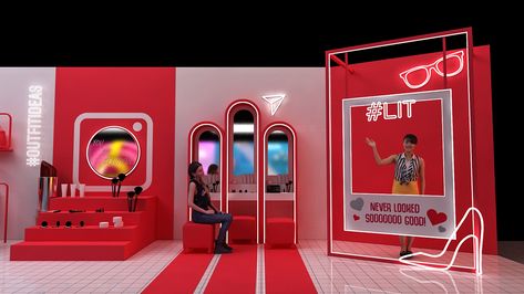 Instagram _ 2019 _ Instagram Day on Behance Creative Photo Backdrop, Fashion Show Stage Design, Activation Booth, Booth Design Exhibition, Creative Booths, Photowall Ideas, Event Booth Design, Instagram Event, Event Booth