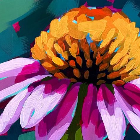 Ali Kay, Painting Step By Step, Abstract Flower Art, It's Coming, Abstract Flower Painting, Arte Inspo, September 2, Flower Art Painting, Arte Floral