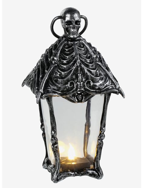 Skeleton Lantern Decoration Gothic Lantern, Floor Lantern, Iron Wall Sconces, Black Lantern, Gothic Aesthetic, Metal Floor, Outdoor Holiday Decor, Lanterns Decor, Gothic House