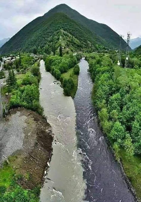 Georgia Country, Two Rivers, Natural Phenomena, Natural Wonders, Beautiful Nature, Places To Travel, The Good Place, Cool Photos, Beautiful Places