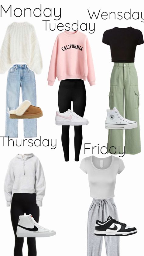 Cute Middle School Outfits, Preppy Outfits For School, Simple Outfits For School, Preppy Inspiration, Trendy Outfit Ideas, Preppy Summer Outfits, Outfit Inspo Casual, Casual Preppy Outfits, Trendy Outfits For Teens