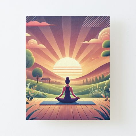 Get my art printed on awesome products. Support me at Redbubble #RBandME: https://www.redbubble.com/i/canvas-print/Peaceful-Yoga-Illustration-Sticker-Mindfulness-decor-Relaxation-print-Yoga-stickers-Yoga-phone-case-Meditation-art-Mindful-gift-Woman-yoga-art-print-by-LitzoyGlobeArt/166146036.56DNM?asc=u Positive Energy Art, Inner Peace Art, Yoga Stickers, Yoga Room Decor, Mindfulness Art, Yoga Illustration, Yoga Studio Decor, Woman Yoga, Yoga Decor