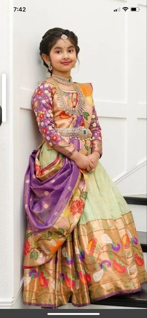 Indian Outfit, For Kids, Saree