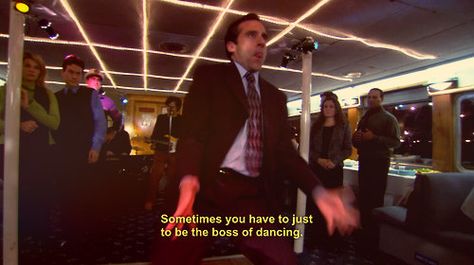 Sometimes you just need to be the boss of dancing. - M. Scott Michael Scott Dancing, Threat Level Midnight, Nostalgic Pictures, Spotify Covers, Paper People, Bin Laden, Steve Carell, Be The Boss, Michael Scott