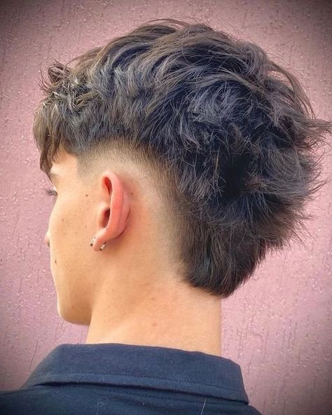 Men Haircut Mohawk Taper Fade, Burst Fade Modern Mullet, Burst Fade Textured Top, Short Hair Mullet Fade, Modern Mullet Haircut For Boys, Mid Burst Fade Straight Hair, Textured Burst Fade, Low Taper Modern Mullet, Bust Fade Mullet