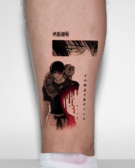 Marco Sperlich • Tattoo | Tōji Fushiguro • 伏黒甚爾 - at that point, i had already lost - done at @denkmal_tattoo Next Guest Spots Munich • Jun 3 - Jun 8 Hamburg •… | Instagram Shoulder Anime Tattoo, One Point Tattoo, Toji Tattoo, Obito Tattoo, Lil Tattoo, Tatuaje Studio Ghibli, Leg Sleeve Tattoos, Tattoo Anime, Manga Tattoo