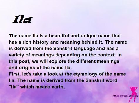 meaning of the name "Ila" meaning of the name Ila, meaning of my name, spiritual meaning of my name Flora Name Meaning, Flora Meaning, Kayla Meaning, Madison Meaning, Heavenly Names, Eden Meaning, Aurora Meaning, Flora Name, Faith Meaning