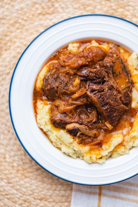 Instant Pot Short Ribs Short Ribs Recipe Instant Pot, Ribs Recipe Instant Pot, Boneless Short Ribs Recipe, Instant Pot Short Ribs, Boneless Short Ribs, Beer Sauce, Recipe Instant Pot, Cheese Mashed Potatoes, Short Ribs Recipe