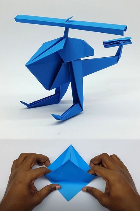 Paper Helicopter Craft, Origami Helicopter, Helicopter Craft, Paper Helicopter, Best Origami, Useful Origami, Diy Origami, Paper Crafts Origami, Paper Airplanes